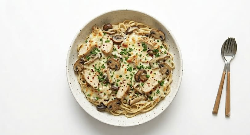 Chicken Mushroom Linguine