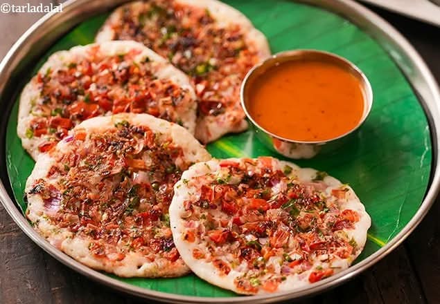 Chili, Onion, and Tomato Uttappam 🌶