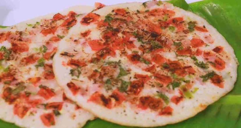 Onion and Tomato Uttappam