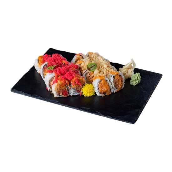 Spicy Tuna Roll (8 pcs) and Spicy Salmon Roll (8 pcs)
