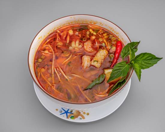 P54. Peanut Satay Seafood Noodle Soup