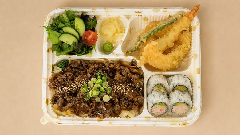 Beef teriyaki bento