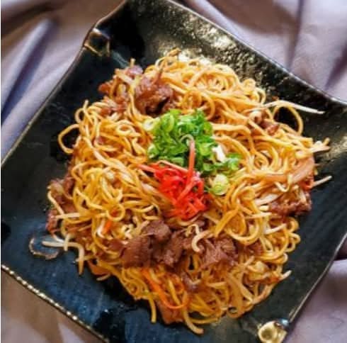 Beef yaki soba
