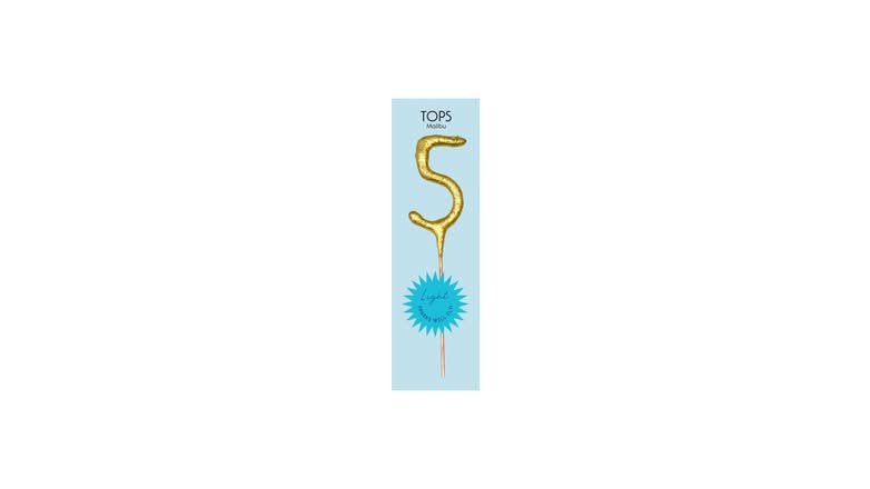 TOPS Malibu "5" Sparkler Candle