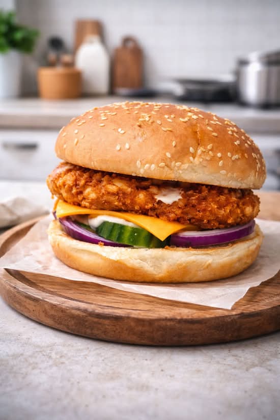Aloo Tikki Cheese Burger