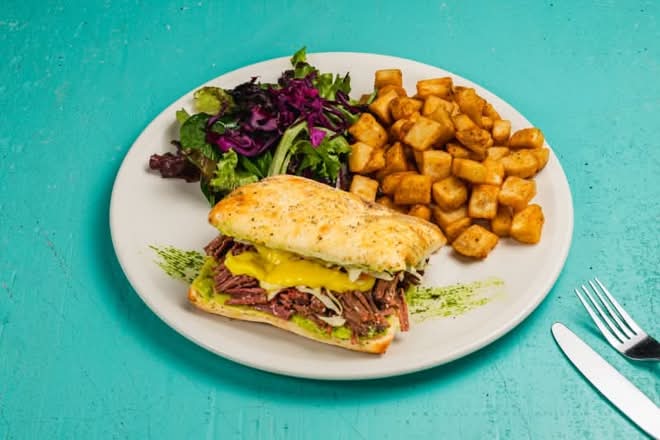 Vegan Pulled Beef Sandwich