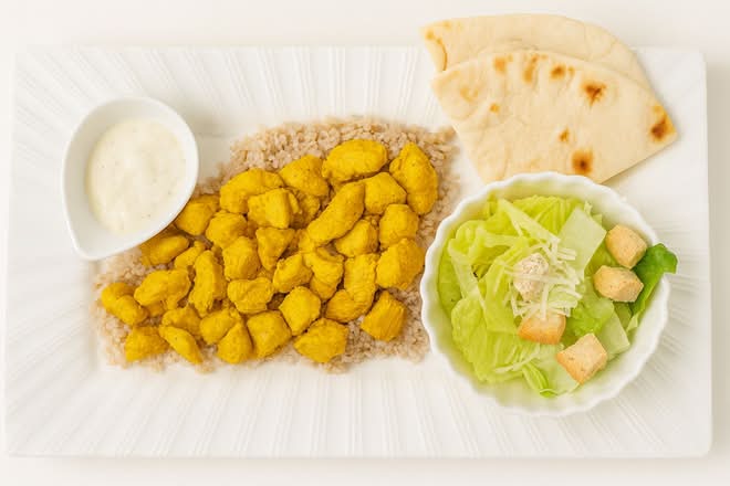 Curry Chicken Platter with a Mini Side Salad