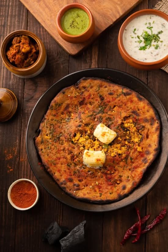 Paneer Paratha Plate