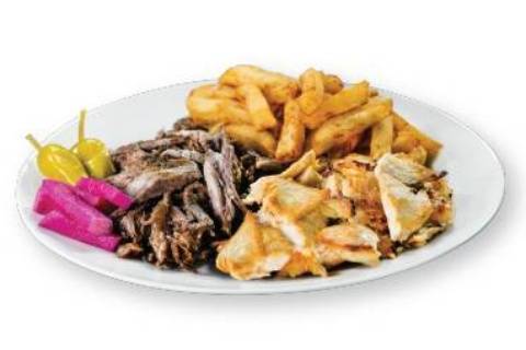 Assiette Mixte Shish Taouk et Shawarma / Shish Taouk & Shawarma Mixed Platter