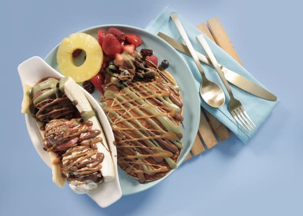 Banana Split Pancakes - 3 Pcs