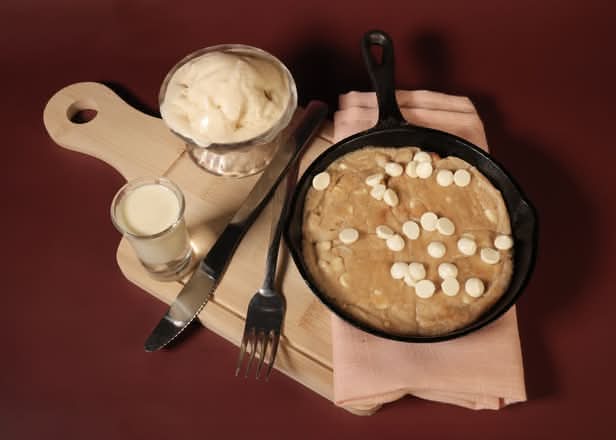 White Chocolate Dream Skillet Cookie