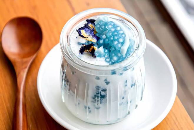 Butterfly Pea Coconut Tapioca