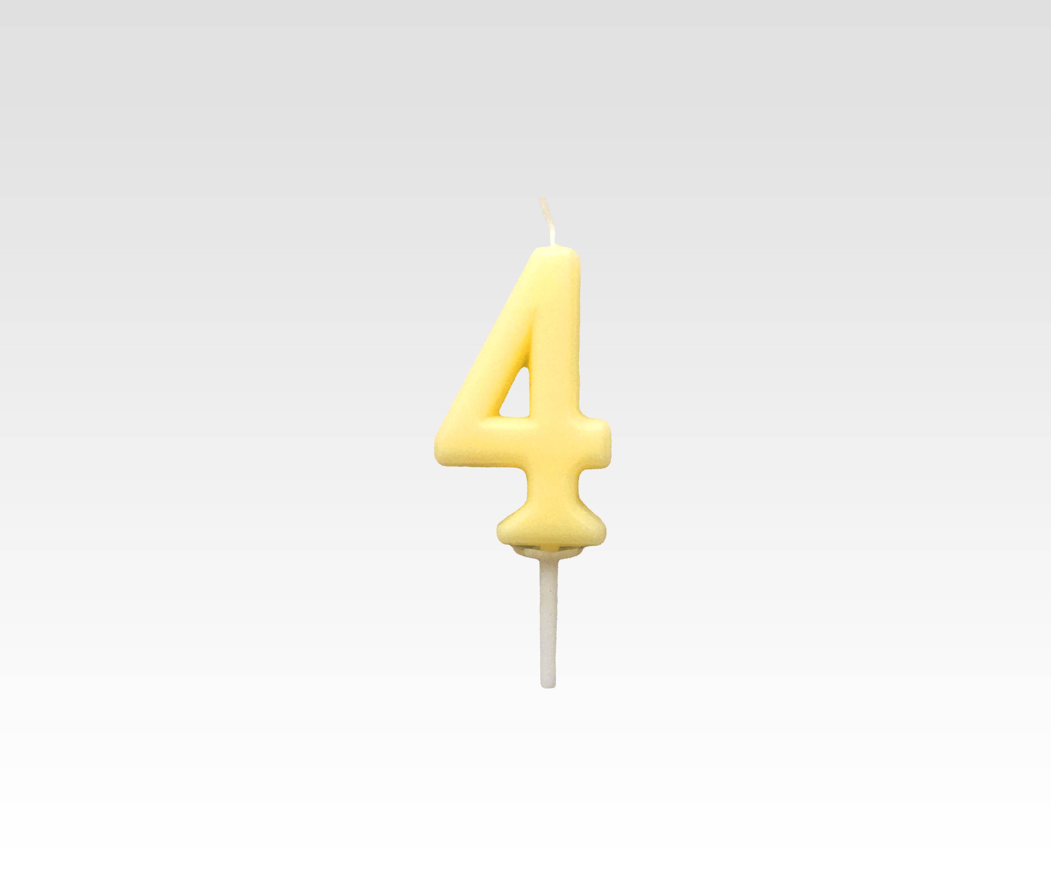 Number 4 Candle