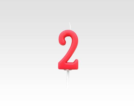 Number 2 Candle