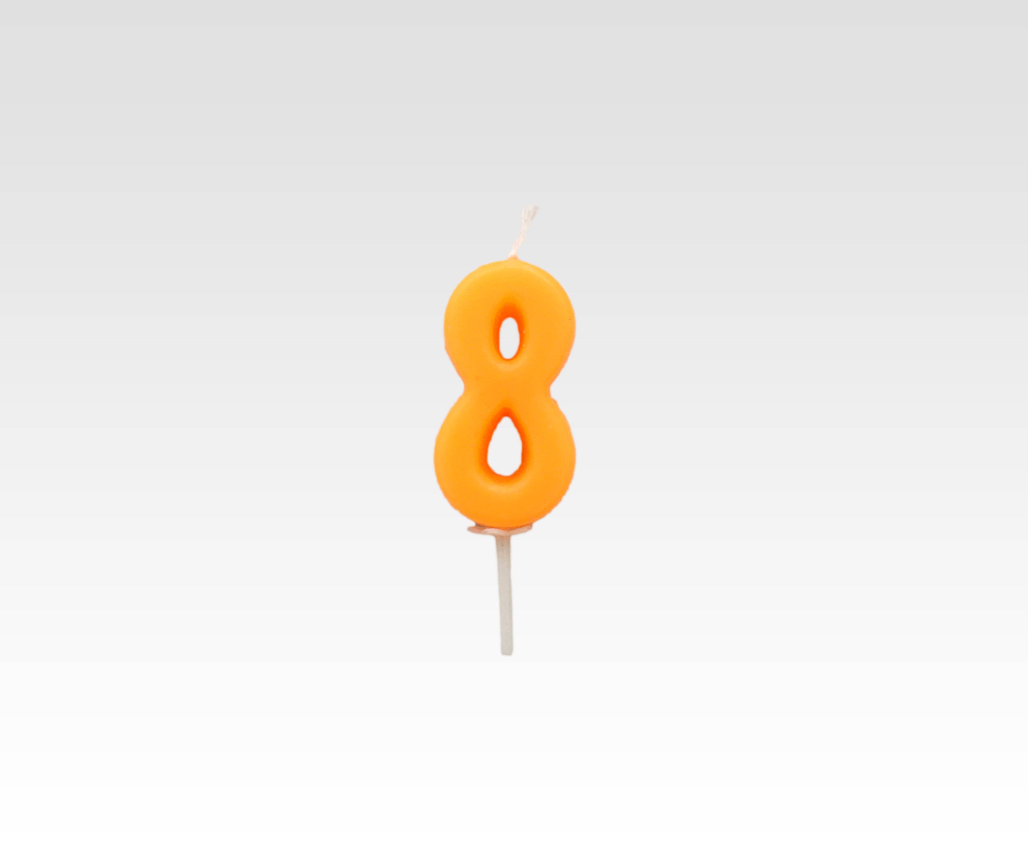Number 8 Candle