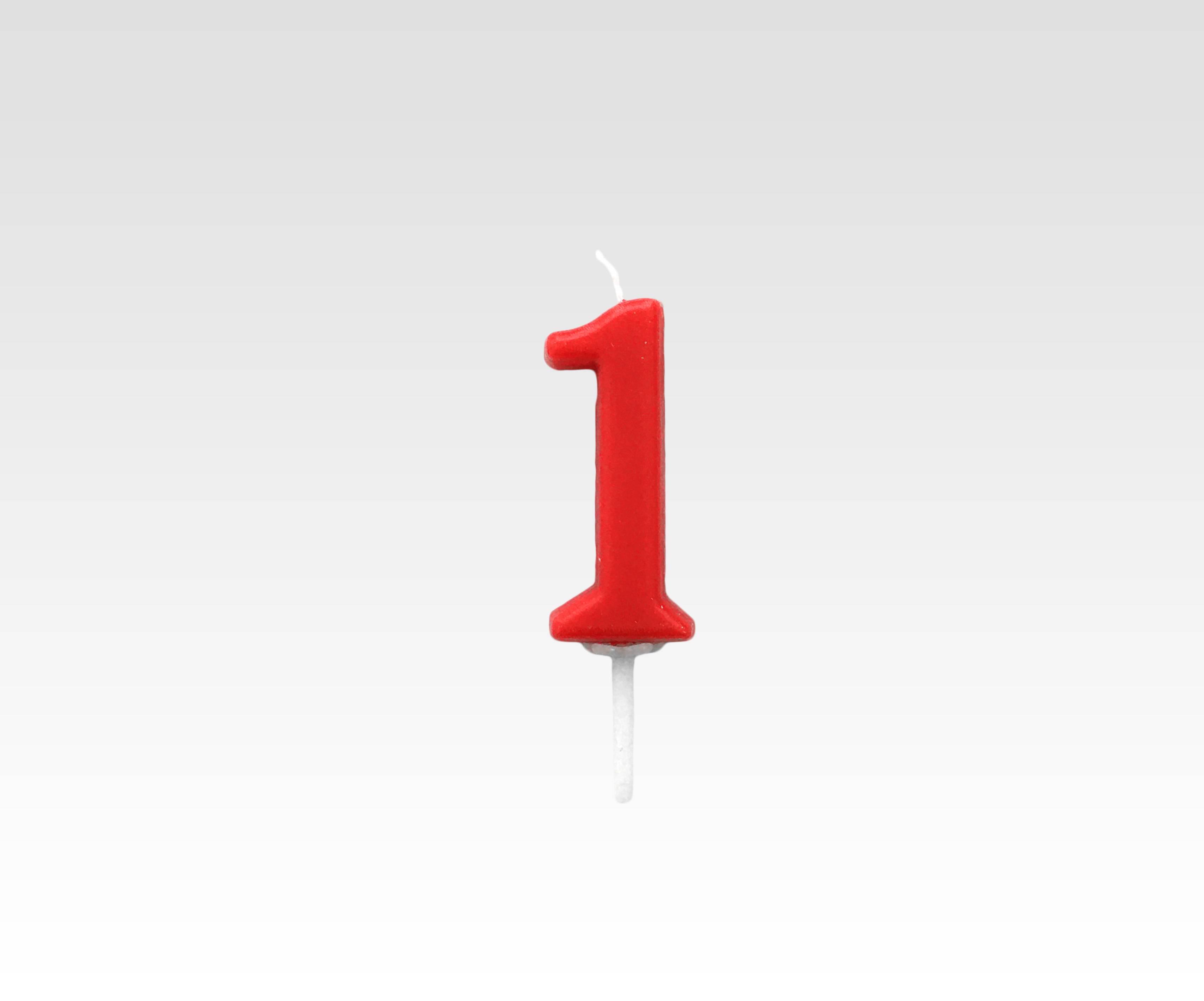 Number 1 Candle