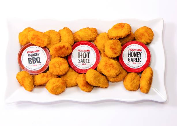 20 Mild Chicken Poppers + 2 Wing Dipping Sauces