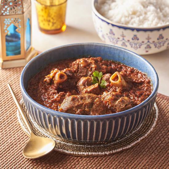 GOAT CURRY + RICE + NAAN