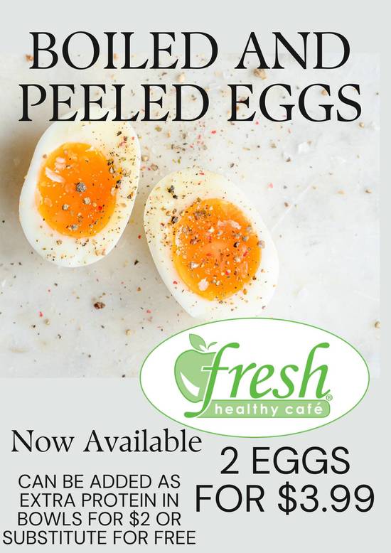 2 Hard Boiled Eggs and Peeled