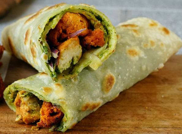 Chicken Tikka Green Chutney Roll