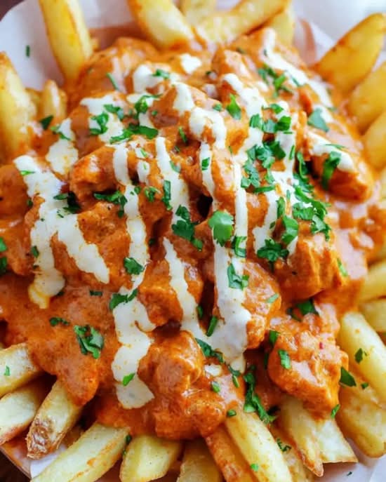 Loaded Butter Chicken Poutine