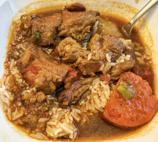 316. Stewing Beef Flank with Tomato Sauce on Rice