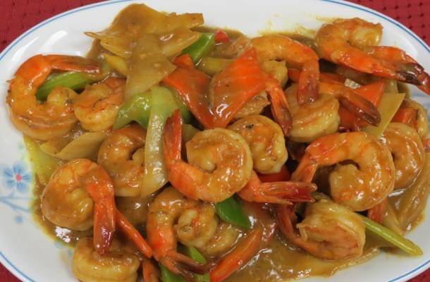 13. Prawns with Curry Sauce