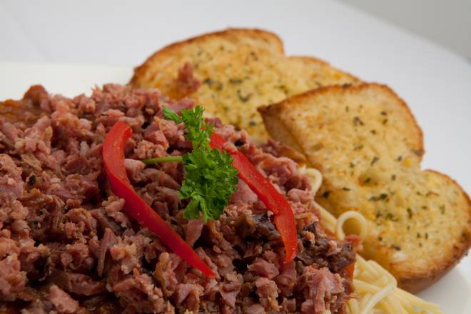 Spaghetti smoked meat