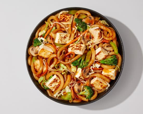 Tofu Teppanyaki avec nouilles