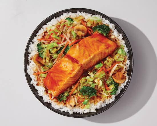 Saumon Teppanyaki avec riz