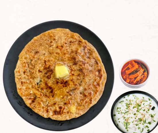 BOGO Aloo Paratha with Raita and Achar