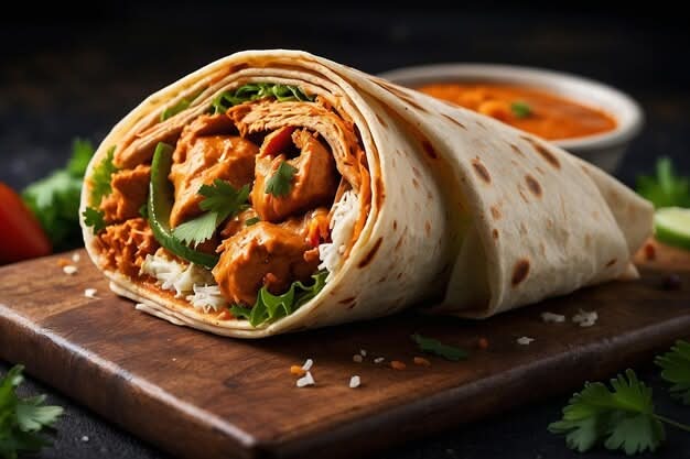 Butter Chicken Roll / Rouleau de poulet au beurre