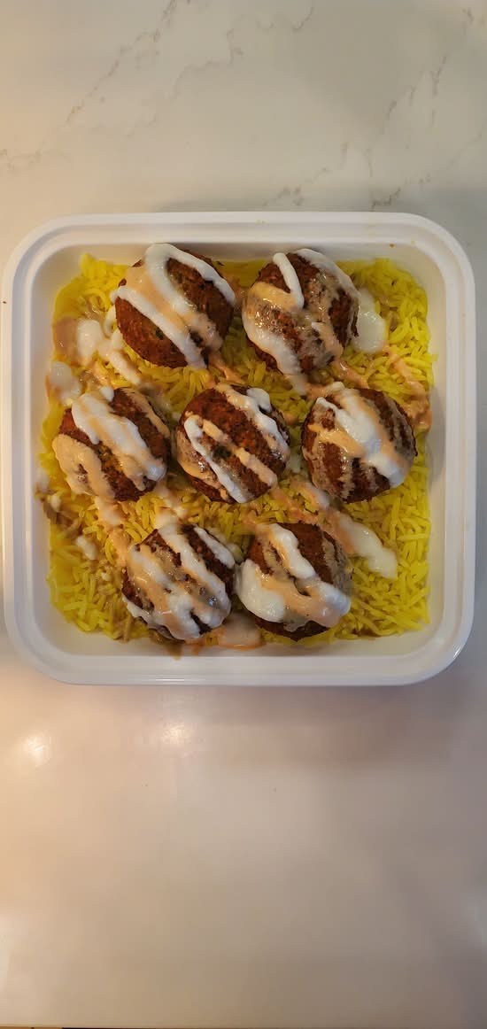 large falafel platter