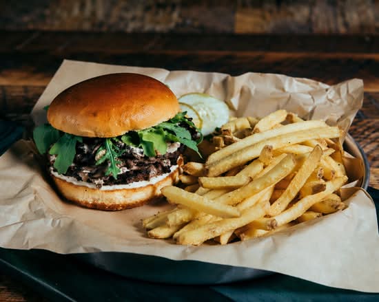 Mushroom Truffle Cheeseburger
