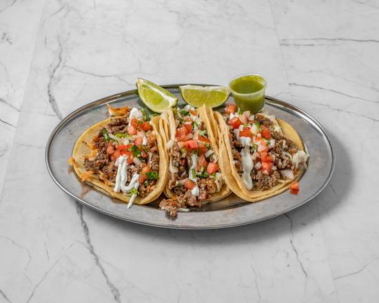 3 Beef Steak Tacos