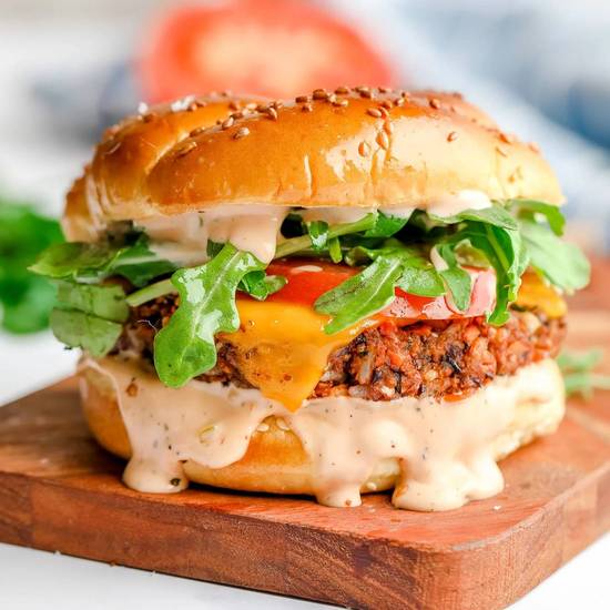 Mediterranean Veggie Burger Combo 🍁
