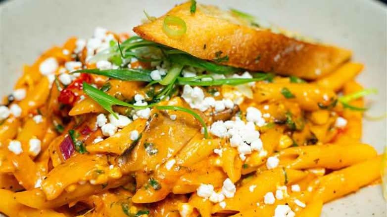 Spinach and Goat Cheese Penne