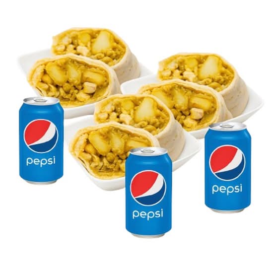 CURRY CHICKEN ROTI WRAP PACK (serves 3)