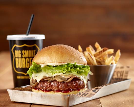 Swiss & Shroom Melt Burger Combo