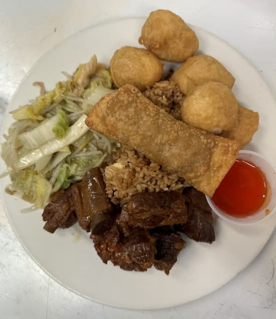LG Combo #7 - Chicken Balls, Chow Mein & Ribs
