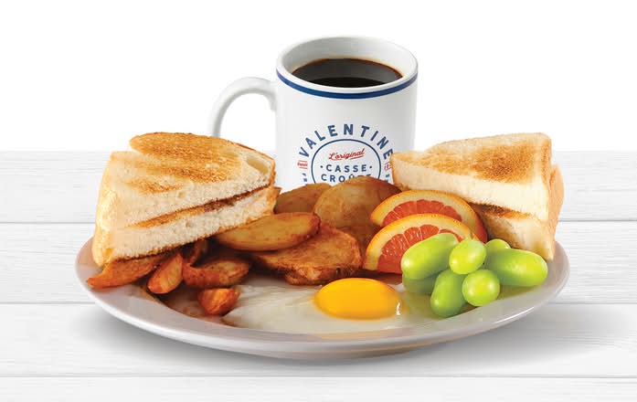 1 œuf, rôtie, café / 1 egg, toast, coffee
