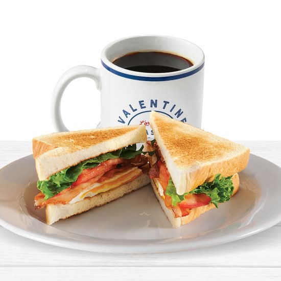 Sandwich matin café / Breakfast sandwich and coffee