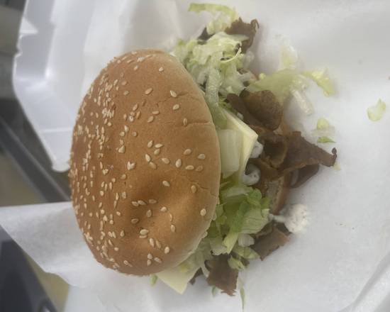 Donair Burger with Sweet Creamy Sauce