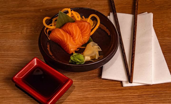 Smoked Salmon Sashimi (Three Pcs)