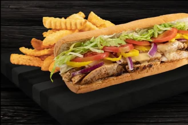 Grilled Chicken Sub  With Fries