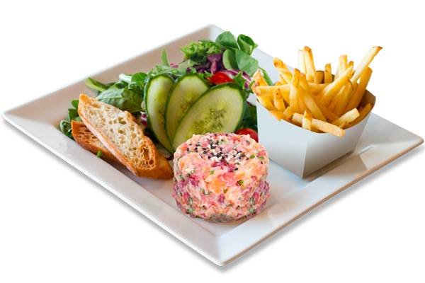REPAS TARTARE - SAUMON ET FRAISES