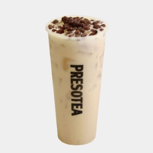 Thé au lait avec fèves rouges / Red Bean Milk Tea