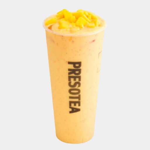 Frappé glacé mangue fraîche, litchi et pomelo / Fresh Mango Lychee Grapefruit Slush