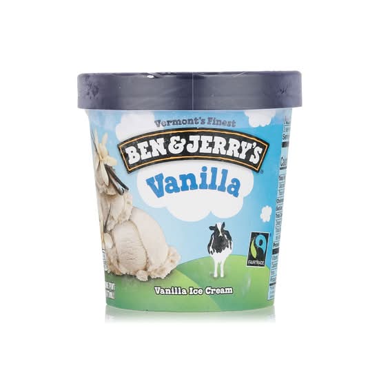 Ben & Jerry’s Vanilla Ice Cream .
