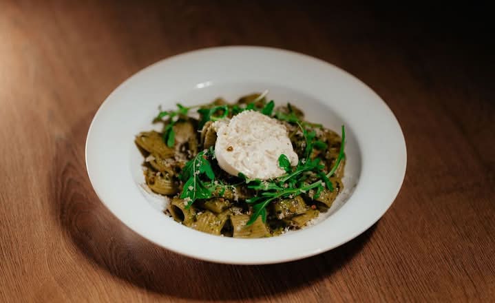 Rigatoni al Pesto with Burrata